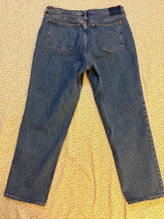Abercrombie Curve Love Mid Rise 90s Straight Jean Dark Blue, Size 31 Short - Picture 9 of 10